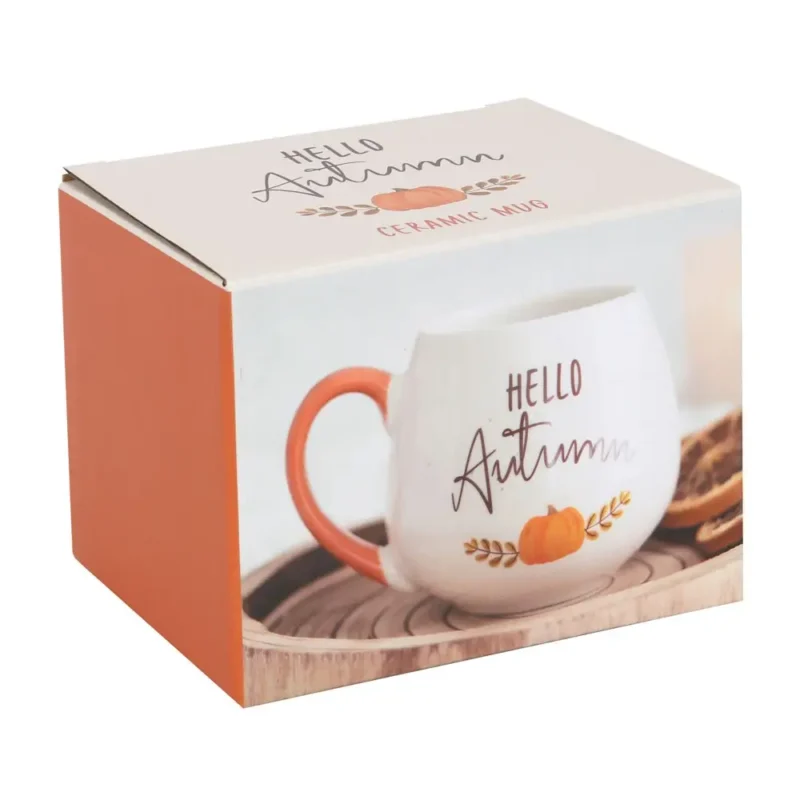 Hello Autumn Rounded Pumpkin Mug - Image 2