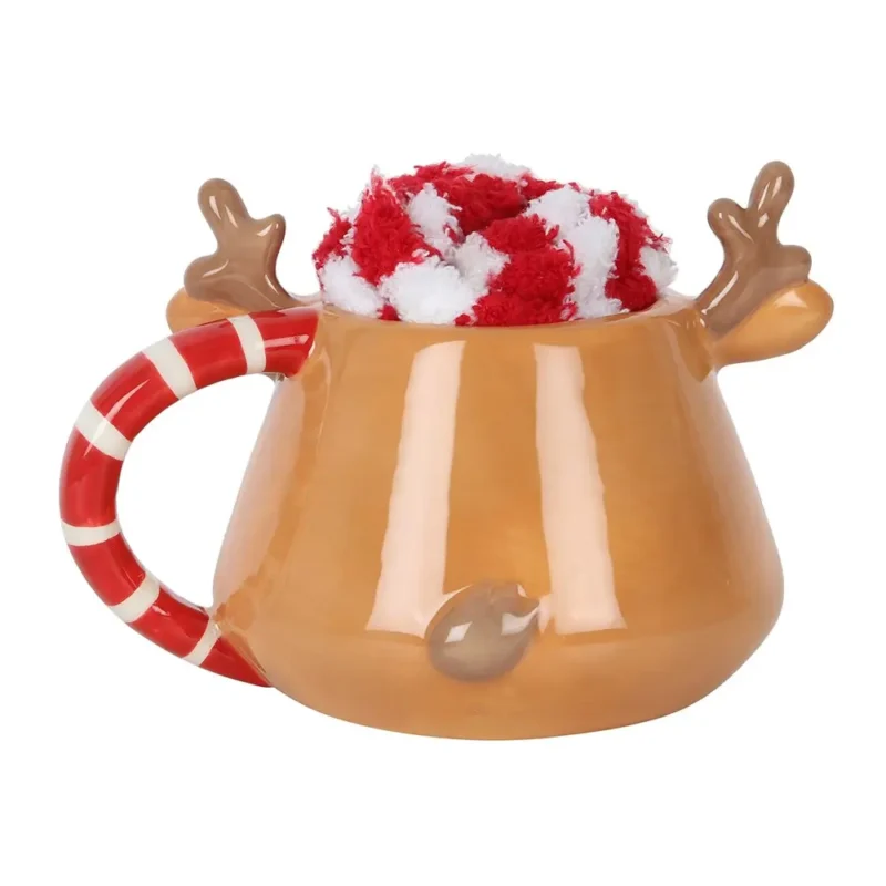 Christmas Reindeer Mug and Sock Set - Image 3