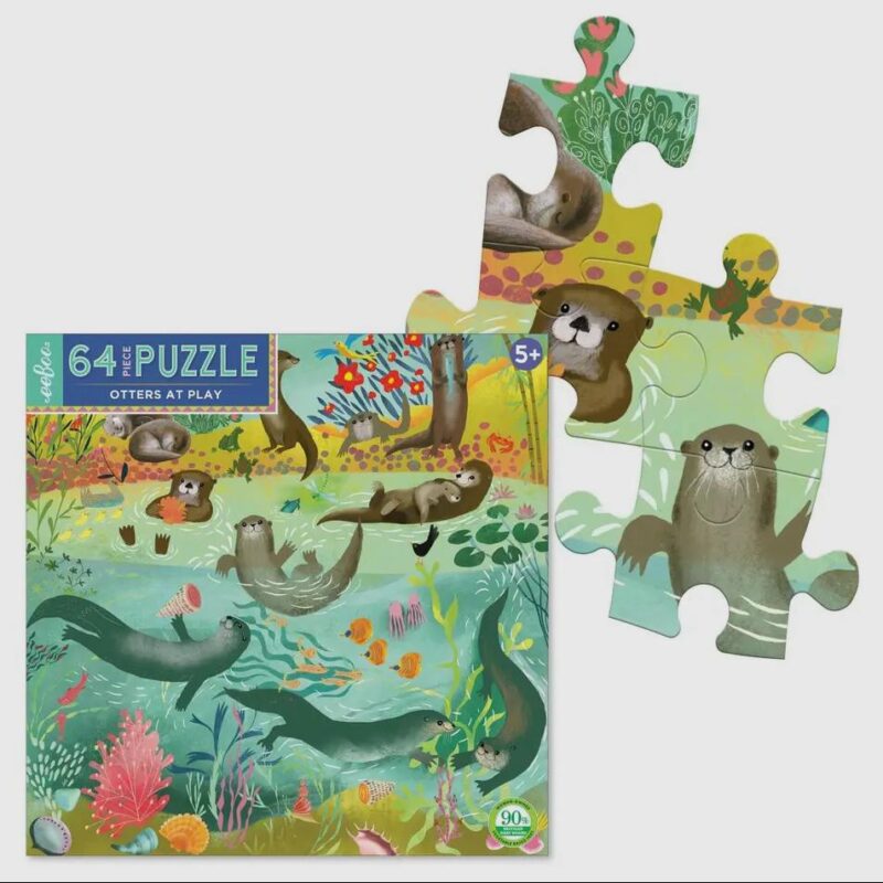 Otters At Play - 64 Piece Puzzle - Image 2